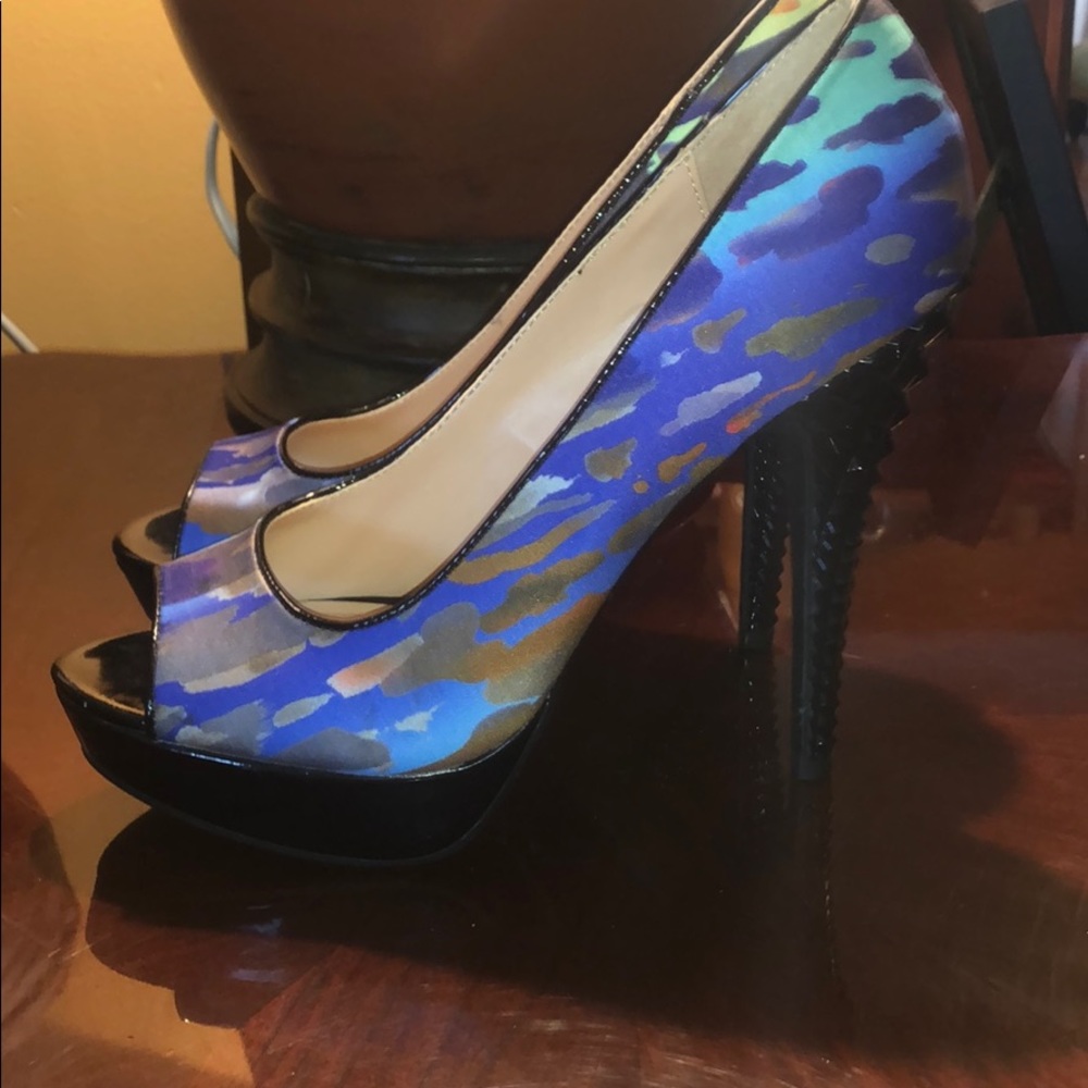 9 & Co by Nine West Multicolor Platform Heel
